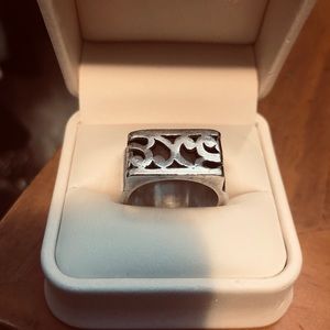 Lois Hill Cigar Band sterling silver ring